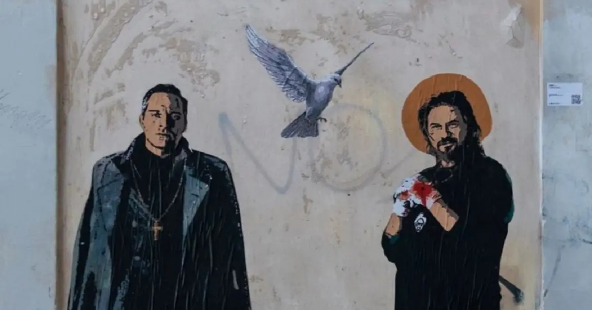 "Christian facci il miracolo"; l'omaggio alla serie TV sui muri di Roma